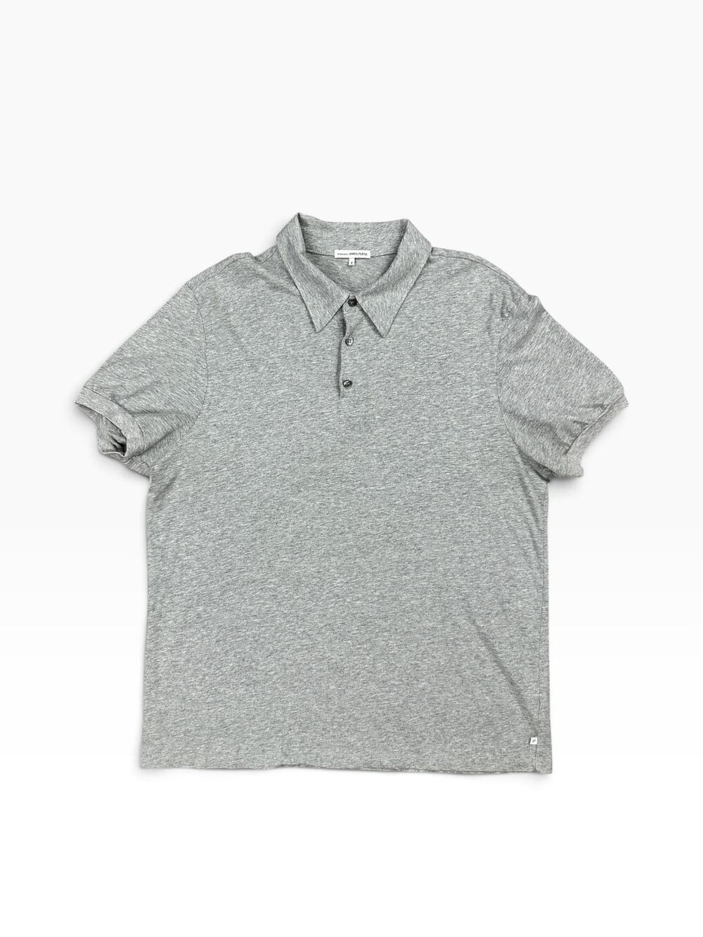 James Perse Sueded Jersey Polo Gray — Size 2 (Medium)